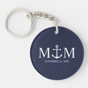 Hochzeit der Nautic Navy Schlüsselanhänger
