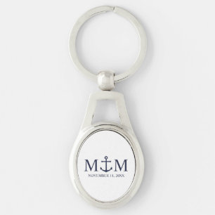 Hochzeit der Nautic Navy Schlüsselanhänger