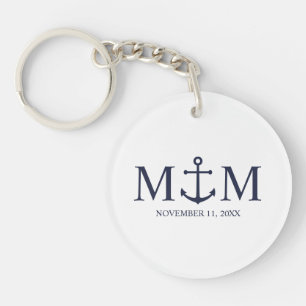 Hochzeit der Nautic Navy Schlüsselanhänger