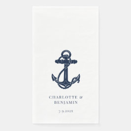 Hochzeit der Nautic Navy Serviette