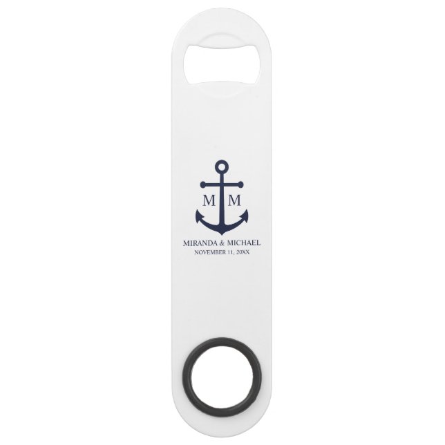 Hochzeit der Nautic Navy Speed Flaschenöffner (Vorderseite)