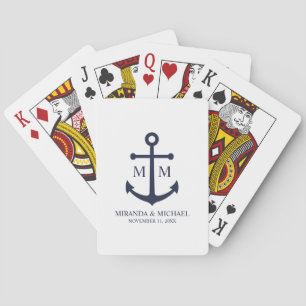 Hochzeit der Nautic Navy Spielkarten
