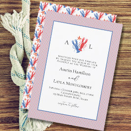 Hochzeit der Nautical Liebe Hummer Einladung