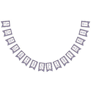 Hochzeit der Nautischen Marine und des Weißstreife Wimpelkette