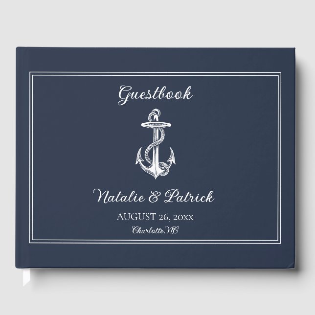 Hochzeit der Navy Gästebuch (Vorderseite)