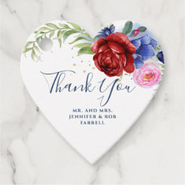 Hochzeit der Navy in Burgund und Blush Geschenkanhänger