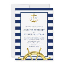 Hochzeit der Navy mit Blue und Gold Anchor