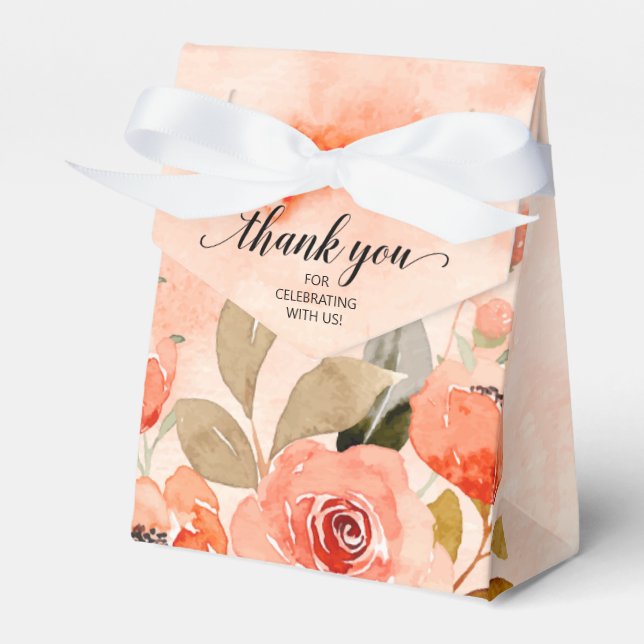 Hochzeit der Orangen Wasserfarbe Geschenkschachtel (Vorderseite)