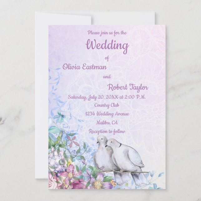 Hochzeit der personalisiert-romantischen weißen Ta (Vorderseite)