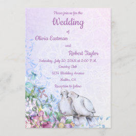 Hochzeit der personalisiert-romantischen weißen Ta Einladung