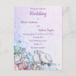 Hochzeit der personalisiert-romantischen weißen Ta Postkarte