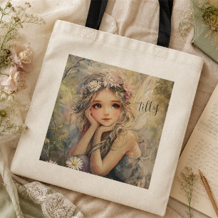 Hochzeit der personalisierten Fairy Watercolor Flo Tragetasche