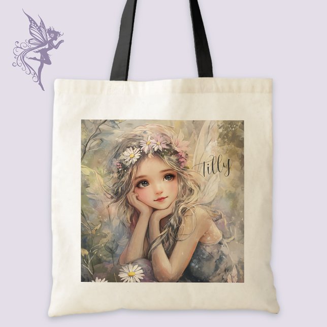 Hochzeit der personalisierten Fairy Watercolor Flo Tragetasche (Von Creator hochgeladen)
