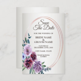 Hochzeit der rosa roten Flora Save The Date