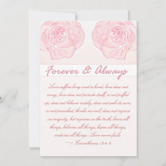 Hochzeit der Rose für immer und immer Einladung