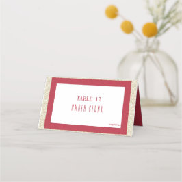 Hochzeit der roten islamischen Geometrie Platzkarte