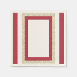 Hochzeit der roten islamischen Geometrie Serviette