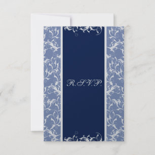 Hochzeit der schicken Damassohne RSVP Standard 3.5 Karte