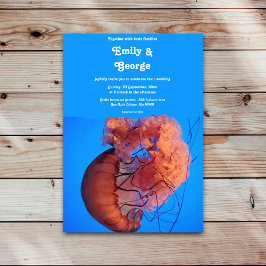 Hochzeit der Seestreitkräfte an der Seeküste Einladung