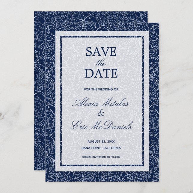 Hochzeit der Seestreitkräfte Save The Date (Vorne/Hinten)