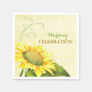 Hochzeit der Sonnenblumen Serviette