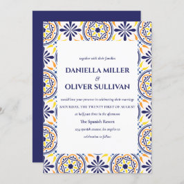 Hochzeit der spanischen Marine Yellow Tile Einladung
