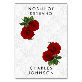 Hochzeit der tiefen Rote Rose | PLATZKARTEN Tischnummer