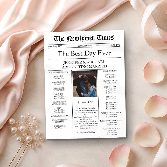 Hochzeit der traditionellen Zeitung Einladung (Von Creator hochgeladen)