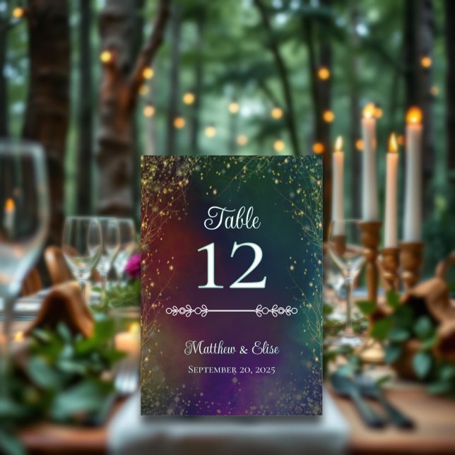 Hochzeit der verzauberten Forest Fairy Light Tischnummer (Von Creator hochgeladen)