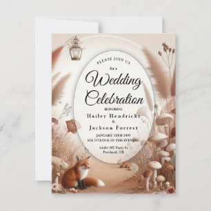Hochzeit der verzauberten Herbstwälder Einladung