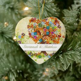Hochzeit der verzauberten Waldseite Keramik Ornament