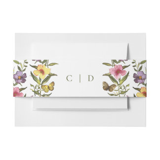 Hochzeit der Vintagen botanischen Wildblume Woodla Einladungsbanderole