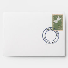 Hochzeit der Vintagen Briefmarke