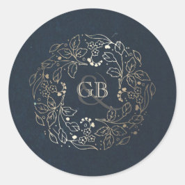 Hochzeit der Vintagen Seestreitkräfte und Goldblum Runder Aufkleber