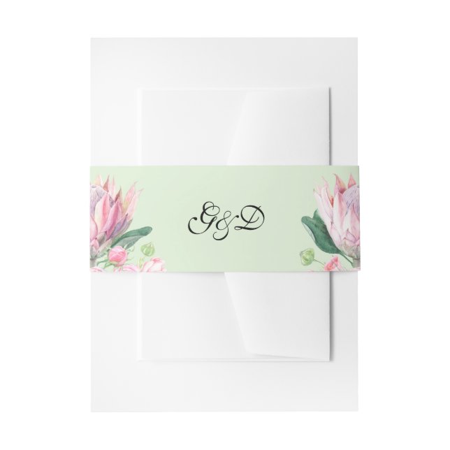 Hochzeit der Wasserfarbe Einladungsbanderole (Vorderseite Beispiel)