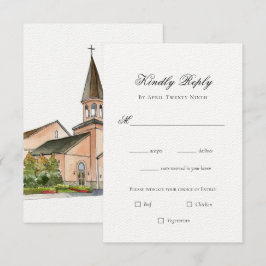 Hochzeit der Wasserfarben RSVP Karte