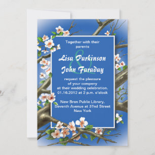 Hochzeit der weißen Blume Einladung