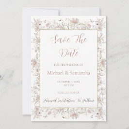 Hochzeit der Wildblume Blush and Sage Save The Date