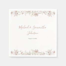 Hochzeit der Wildblume Blush and Sage Serviette