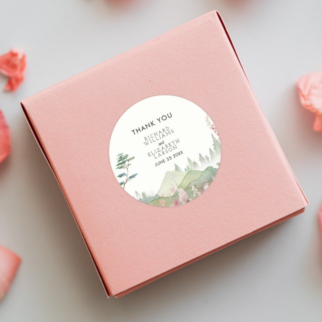 Hochzeit der Wildblume Runder Aufkleber (Von Creator hochgeladen)