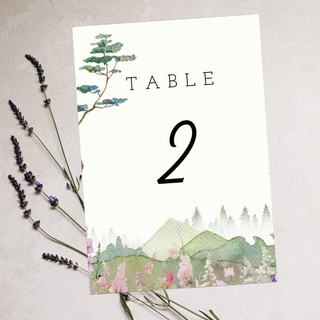 Hochzeit der Wildblume Tischnummer (Von Creator hochgeladen)
