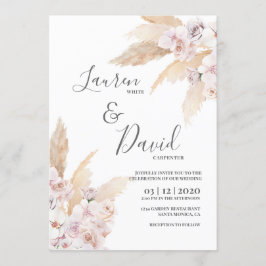 Hochzeit der Wüste Pampas Einladung