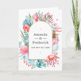 Hochzeit des aquamarinen und korallensischen Leben Programm