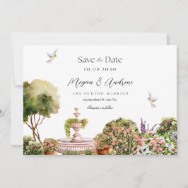 Hochzeit des Aquarellgartens Save The Date
