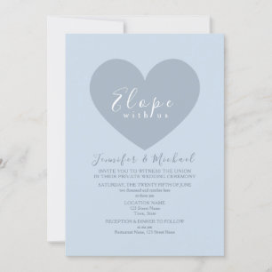 Hochzeit des blauen Herzens Einladung