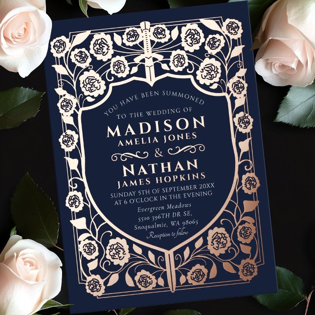 Hochzeit des Blauen Schwertschilds Folieneinladung (Von Creator hochgeladen)