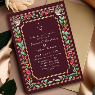 Hochzeit des Botanischen Blumengartens Einladung