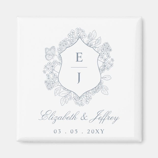 Hochzeit des dunkelblauen Wappen Magnet (Vorne)