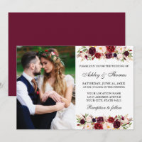Hochzeit des Fotos "Watercolor Burgund"