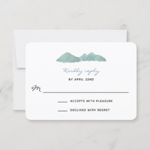 Hochzeit des Gebirgssees RSVP Karte